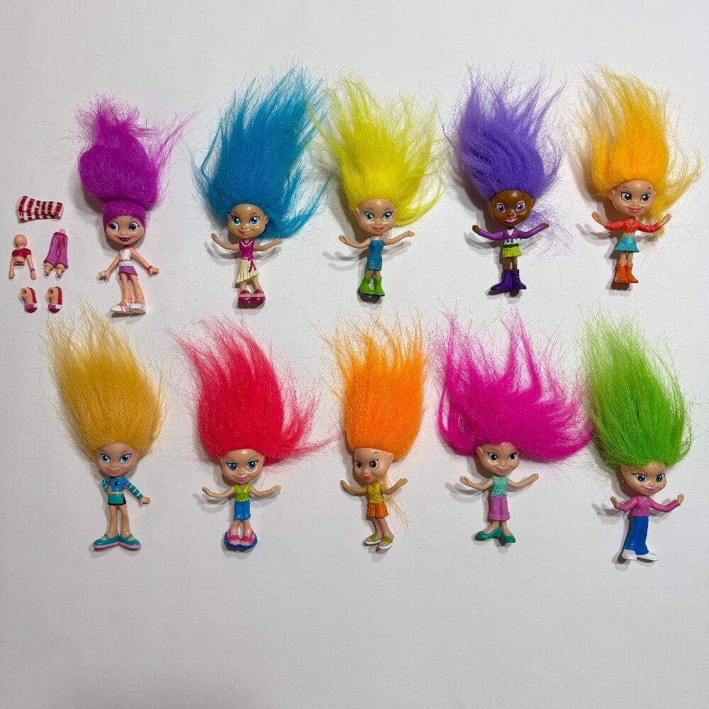 Lot of 10 Trollz Mini Dolls Hasbro Y2K Vintage